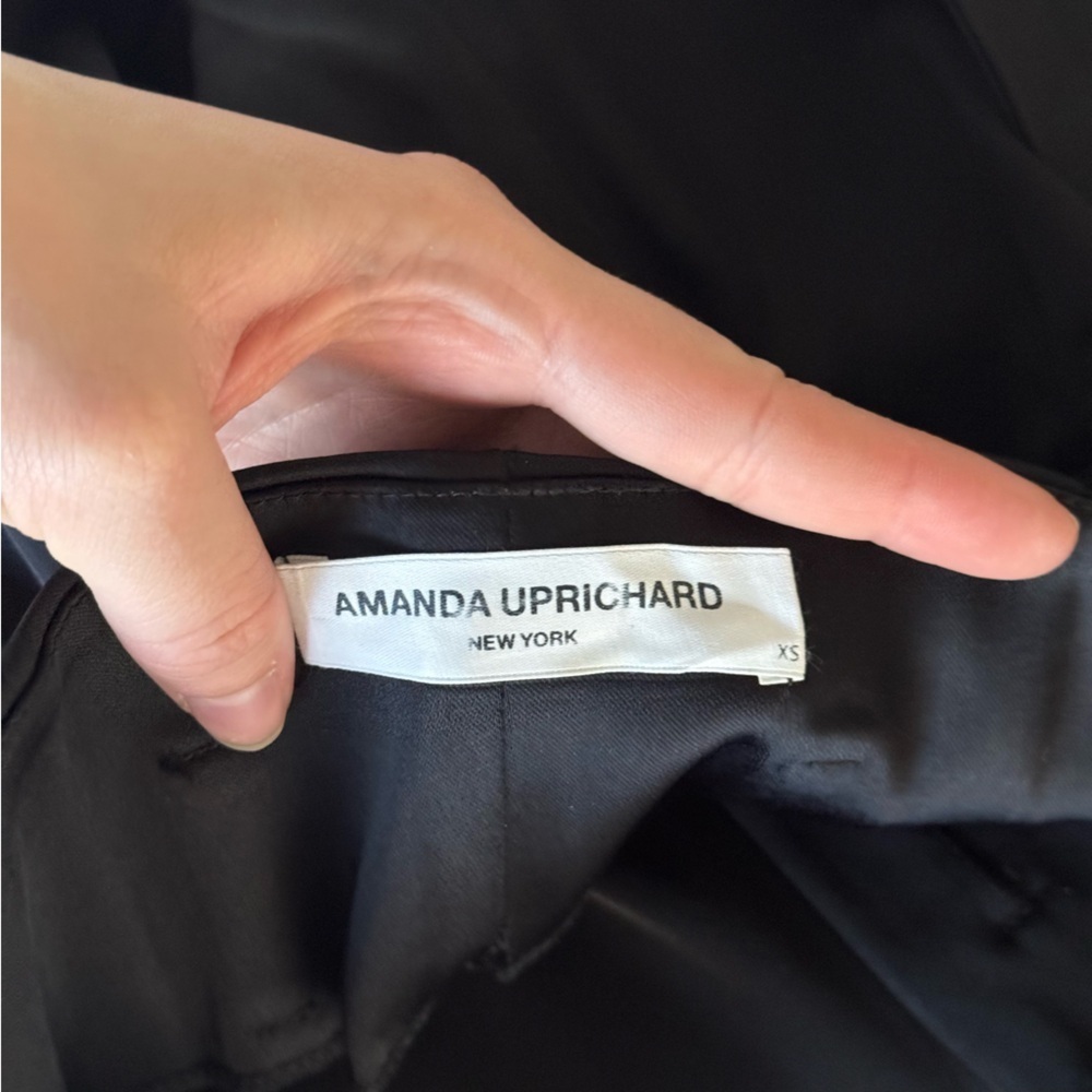 AMANDA UPRICHARD Tessi Satin Paperbag Belted Trouser Pants - Picture 8 of 8